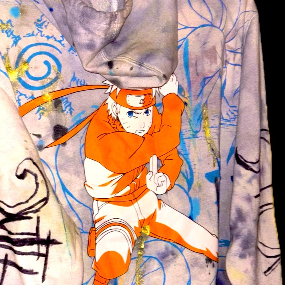 Hoody japanese 🆕 stop snitching anime oversized xl (xxl) hoodie NWOT TIE dye - Picture 5 of 17